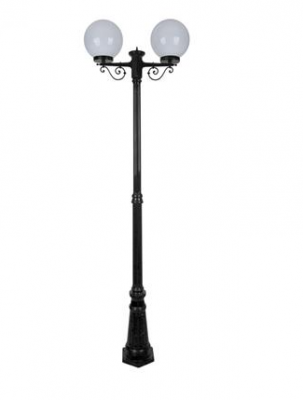 SIENA 2LT 2.4M 300MM OPAL POSTLIGHT BLACK